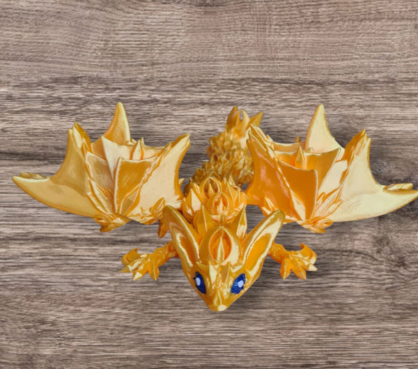 Celtic Winged Golden Dragon