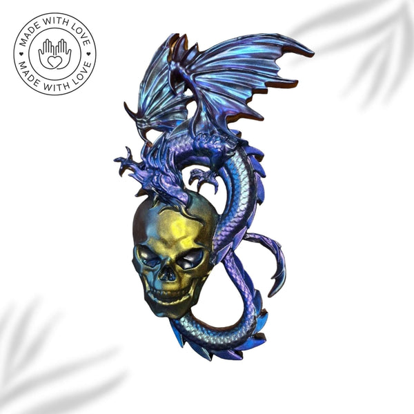 MysticGuardian™ Unique Dragon on Skull Art Sculpture - Unveil the Extraordinary